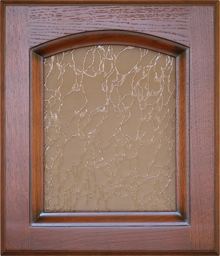Деревянный фасад-витрина Дуб-Вишня